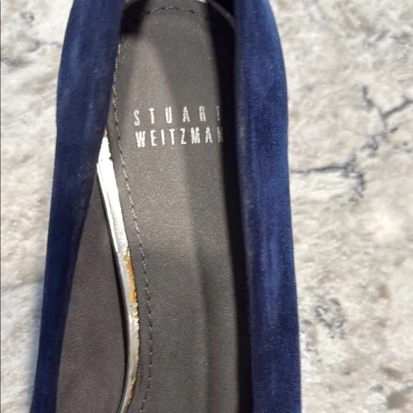 Stuart Weitzman dark blue pumps with neat design on inner heel! - Picture 3 of 6